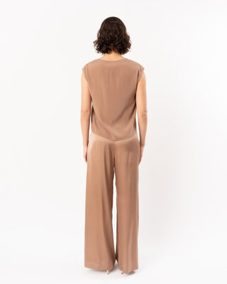 MATTE STRETCH SILK SATIN TANK TOP