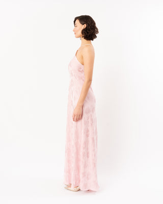 BOUQUET JACQUARD BIAS DRESS WITH CAPE
