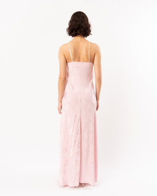 BOUQUET JACQUARD BIAS DRESS WITH CAPE