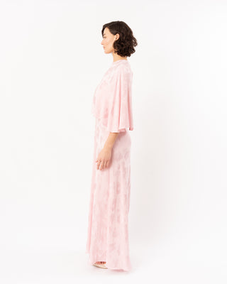BOUQUET JACQUARD BIAS DRESS WITH CAPE