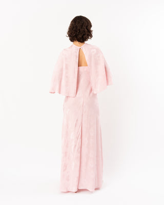 BOUQUET JACQUARD BIAS DRESS WITH CAPE