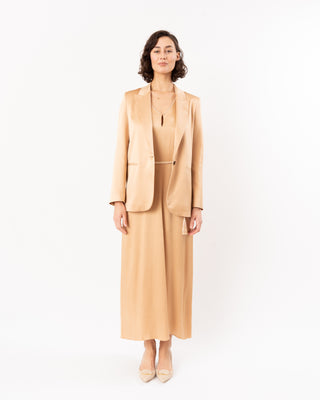 ENVERS SATIN SHINY KAFTAN DRESS