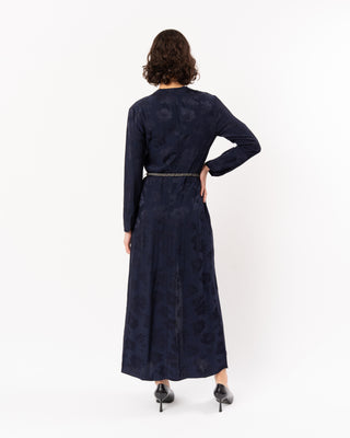 BOUQUET JACQUARD LONG SLEEVE DRESS