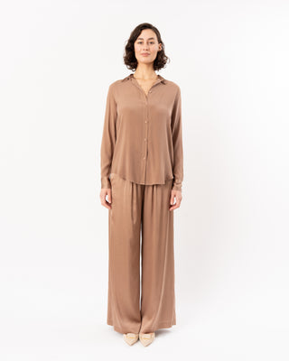 MATTE STRETCH SILK SATIN SHIRT