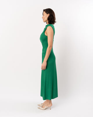 ACACIA DRAPED JERSEY MIDI DRESS