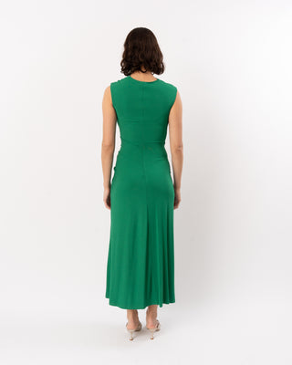 ACACIA DRAPED JERSEY MIDI DRESS