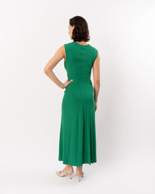 ACACIA DRAPED JERSEY MIDI DRESS