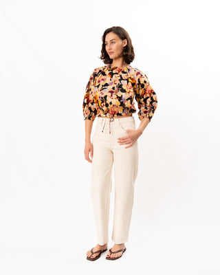 LUCIE BUBBLE SLEEVE TOP