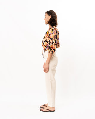 LUCIE BUBBLE SLEEVE TOP