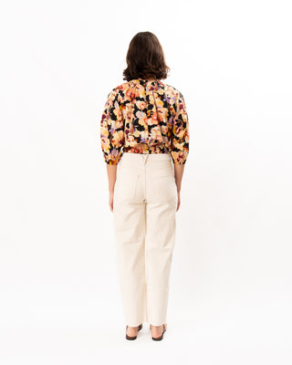 LUCIE BUBBLE SLEEVE TOP