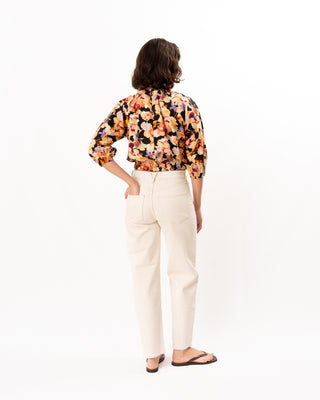 LUCIE BUBBLE SLEEVE TOP