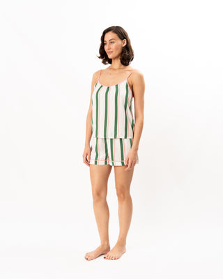 COURT STRIPE CAMI SHORTS SET