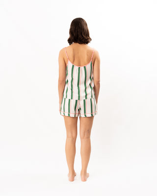 COURT STRIPE CAMI SHORTS SET