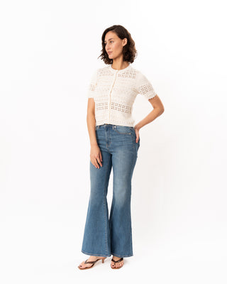 ABRIANA EYELET KNIT CARDIGAN