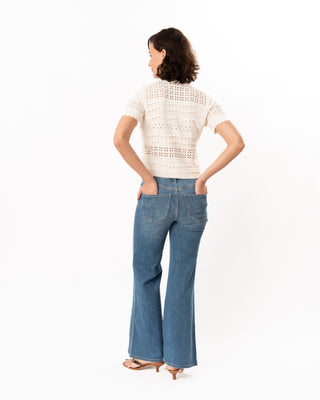 ABRIANA EYELET KNIT CARDIGAN