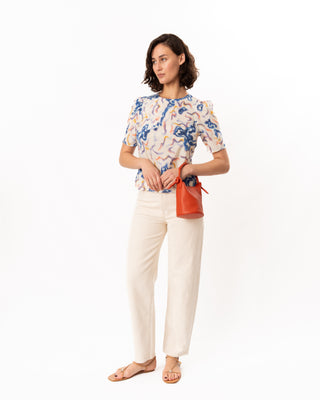 CORINE S/S SILK TOP