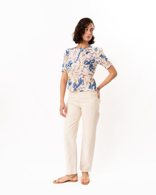 CORINE S/S SILK TOP