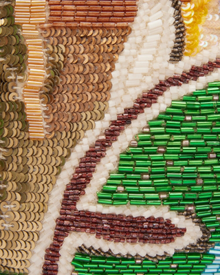 LIMELIGHT BEADED BARREL BAG