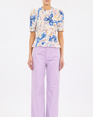 CORINE S/S SILK TOP