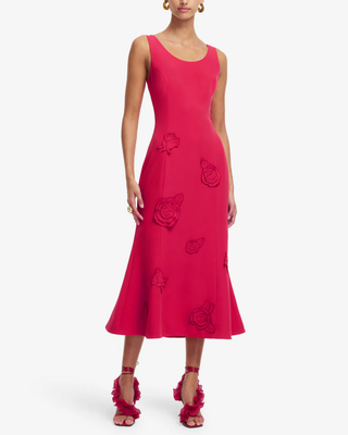 EMILY APPLIQUE MIDI DRESS