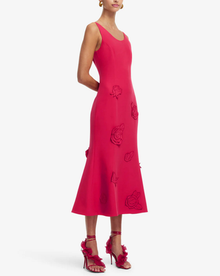 EMILY APPLIQUE MIDI DRESS