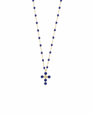 MINI GIGI PEARLED CROSS NECKLACE