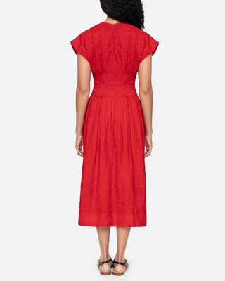 IMOGEN SOLID MIDI DRESS