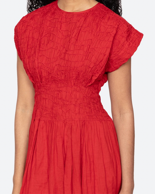 IMOGEN SOLID MIDI DRESS