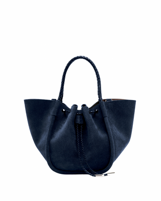 SMALL RUCHED BRAIDED TOTE