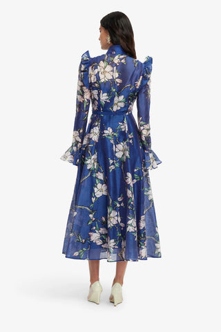 KATRINA BUTTERFLY SLEEVE MIDI DRESS