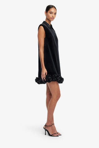 LINGYU VELVET EMBELLISHED MINI DRESS