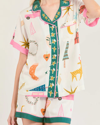 MOD HOLIDAY PAJAMA SHORTS SET