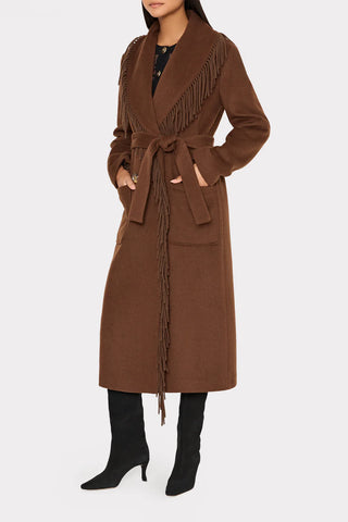 WYATT FRINGE WOOL OVERCOAT