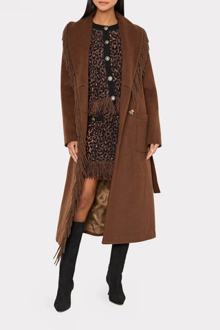 WYATT FRINGE WOOL OVERCOAT