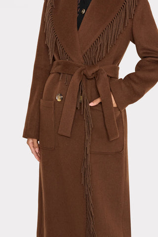 WYATT FRINGE WOOL OVERCOAT
