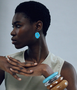 NEW BLOOM EARRINGS IN CERULEAN