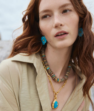 NEW BLOOM EARRINGS IN CERULEAN
