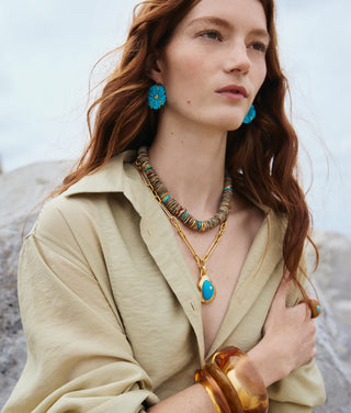NEW BLOOM EARRINGS IN CERULEAN