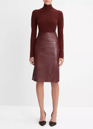 TAILORED LEATHER SKIRT