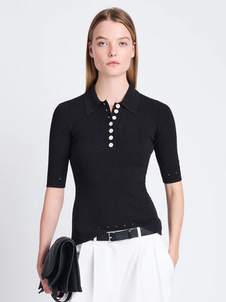 SPENCER POLO IN BOUCLE VISCOSE