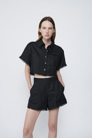 SOLANGE S/S CROPPED SHIRTS