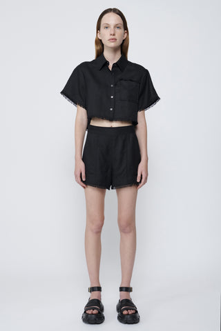 SOLANGE S/S CROPPED SHIRTS